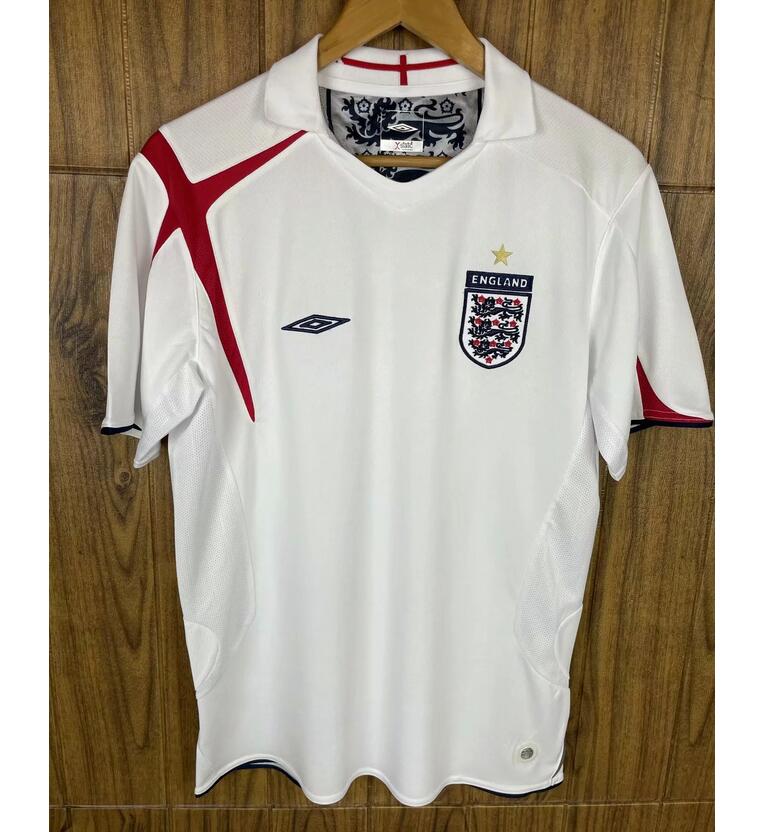 2006 England Retro Home Kit Soccer Jersey